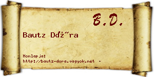 Bautz Dóra névjegykártya